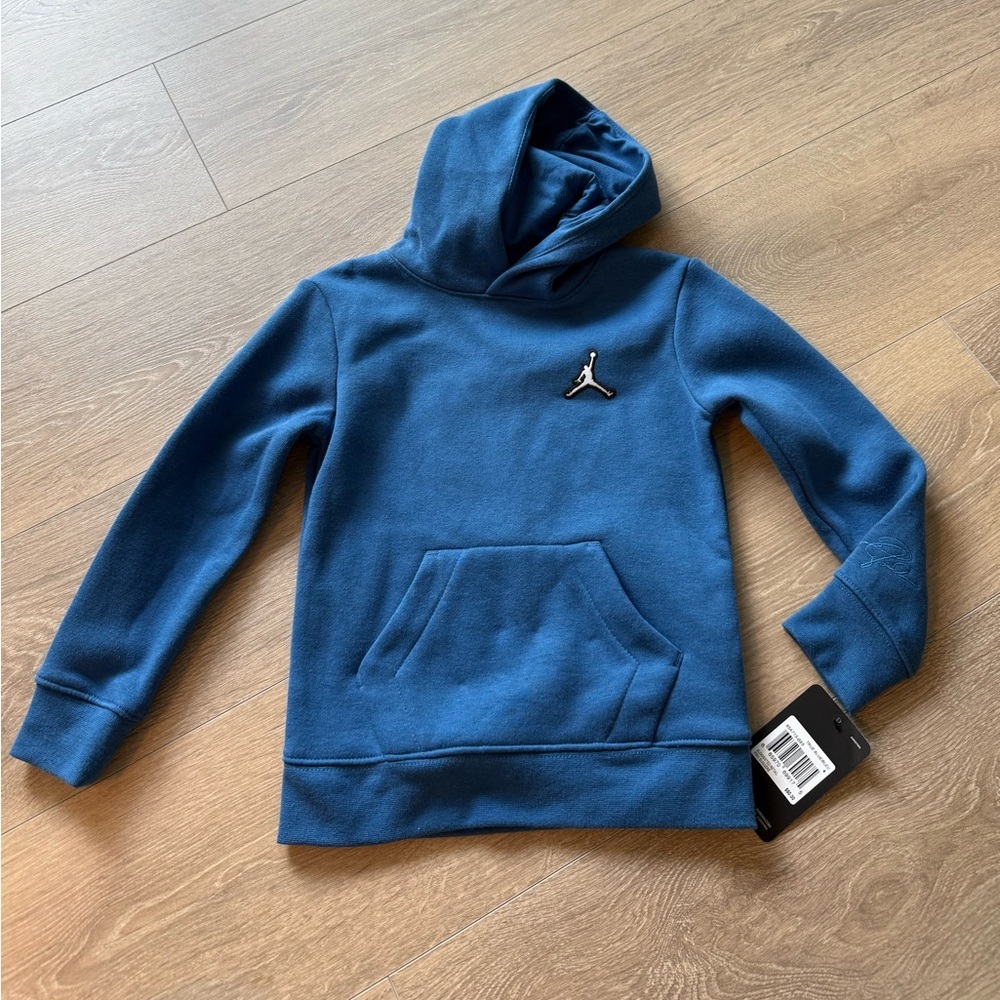 BNWT KIDS BOY TRUE BLUE JORDAN LOGO HOODIE SIZE 4 XS